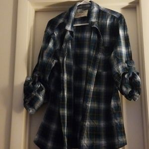 Men's XL- Plaid Casual Buttoned Down Shirt